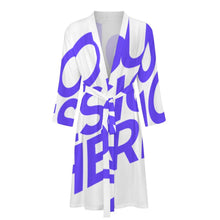 Cargar imagen en el visor de la galería, Albornoz de hombre LM003 adecuado para el baño salón dormitorio personalizado con patrón foto texto (impresión de imagen única)