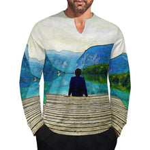 Cargar imagen en el visor de la galería, Camiseta Manga Larga de Secado Rápido para Hombre | Diseño V-Neck
