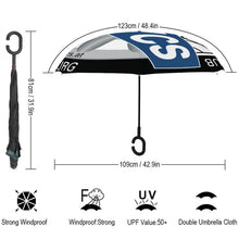 Cargar imagen en el visor de la galería, Paraguas Invertido Coche Personalizado | Reversible Antiviento Doble Capa