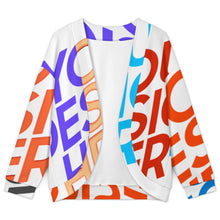 Cargar imagen en el visor de la galería, Cárdigan de manga larga con hombros caídos anchos para mujer LM561 personalizado con patrón foto texto (impresión de imágenes múltiples)