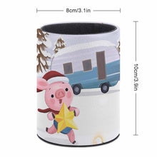 Cargar imagen en el visor de la galería, Portalápices de PU Soporte redondo para bolígrafos compartimentos para lápices y organizador para suministros de escritorio esenciales BG1613009 Personalizado Personalizada con Foto, Texto o Logo