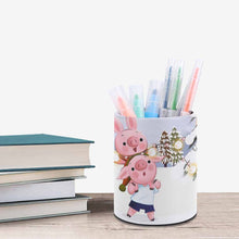 Cargar imagen en el visor de la galería, Portalápices de PU Soporte redondo para bolígrafos compartimentos para lápices y organizador para suministros de escritorio esenciales BG1613009 Personalizado Personalizada con Foto, Texto o Logo