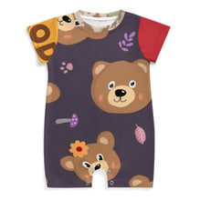 Cargar imagen en el visor de la galería, Bebé romper mono unisex mono de manga corta PLR personalizado con patrón foto texto (impresión de imágenes múltiples)