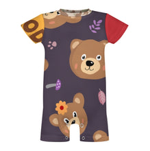 Cargar imagen en el visor de la galería, Bebé romper mono unisex mono de manga corta PLR personalizado con patrón foto texto (impresión de imágenes múltiples)