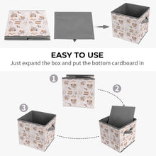 Cargar imagen en el visor de la galería, Contenedores de almacenamiento plegables con asa personalizado con patrón foto texto (impresión de imagen única)