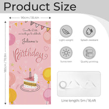 Cargar imagen en el visor de la galería, Banner decorativo para cortina de puerta (vertical) personalizado con patrón foto texto