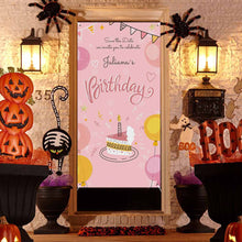 Cargar imagen en el visor de la galería, Banner decorativo para cortina de puerta (vertical) personalizado con patrón foto texto