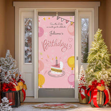 Cargar imagen en el visor de la galería, Banner decorativo para cortina de puerta (vertical) personalizado con patrón foto texto