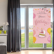 Cargar imagen en el visor de la galería, Banner decorativo para cortina de puerta (vertical) personalizado con patrón foto texto