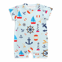 Cargar imagen en el visor de la galería, Mono de bebé mono unisex de manga corta PLR personalizado con patrón foto texto (impresión de imagen única)