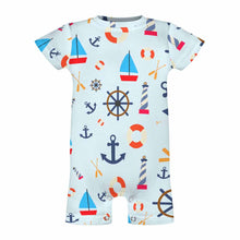 Cargar imagen en el visor de la galería, Mono de bebé mono unisex de manga corta PLR personalizado con patrón foto texto (impresión de imagen única)