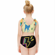 Cargar imagen en el visor de la galería, Bikini de niña con detalle de lazo en el hombro (2 piezas) NT022 personalizado con patrón foto texto (impresión de imágenes múltiples)
