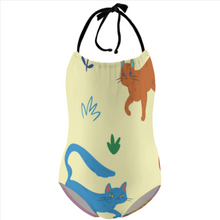 Cargar imagen en el visor de la galería, Traje de baño de una pieza para niña NT017 personalizado con patrón foto texto (impresión de imágenes múltiples)