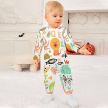 Cargar imagen en el visor de la galería, Body de bebé de manga larga para niña o niño personalizado con patrón foto texto (impresión de imágenes múltiples)