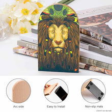 Cargar imagen en el visor de la galería, Sujetalibros de madera con base de metal Soporte para Estantes Oficinas Juego de un pares 2 piezas BG1613012 Personalizado Personalizada con Foto, Texto o Logo