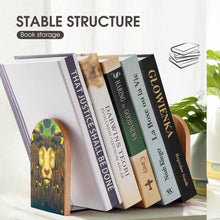 Cargar imagen en el visor de la galería, Sujetalibros de madera con base de metal Soporte para Estantes Oficinas Juego de un pares 2 piezas BG1613012 Personalizado Personalizada con Foto, Texto o Logo