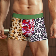 Cargar imagen en el visor de la galería, Calzoncillos bóxer de seda hielo para hombre SDS025 personalizado con patrón foto texto (impresión de imágenes múltiples)