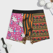 Cargar imagen en el visor de la galería, Calzoncillos bóxer de cintura alta para hombre con cinturilla elástica ancha SDS025-1 personalizado con patrón foto texto (impresión de imágenes múltiples)