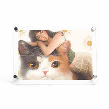 Cargar imagen en el visor de la galería, Marco de fotos de rompecabezas de acrílico personalizado con patrón foto texto