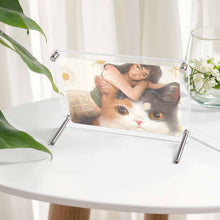 Cargar imagen en el visor de la galería, Marco de fotos de rompecabezas de acrílico personalizado con patrón foto texto