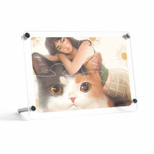 Cargar imagen en el visor de la galería, Marco de fotos de rompecabezas de acrílico personalizado con patrón foto texto