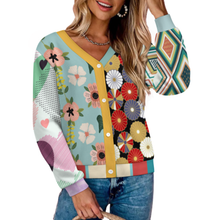 Cargar imagen en el visor de la galería, Cárdigan para mujer LM228 personalizado con patrón foto texto (impresión de imágenes múltiples)