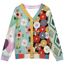 Cargar imagen en el visor de la galería, Cárdigan para mujer LM228 personalizado con patrón foto texto (impresión de imágenes múltiples)