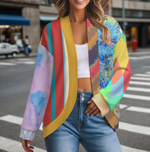 Cargar imagen en el visor de la galería, Cárdigan de manga larga con hombros caídos anchos para mujer LM561 personalizado con patrón foto texto (impresión de imágenes múltiples)