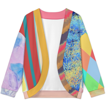 Cargar imagen en el visor de la galería, Cárdigan de manga larga con hombros caídos anchos para mujer LM561 personalizado con patrón foto texto (impresión de imágenes múltiples)