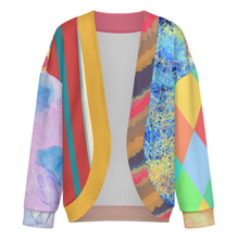 Cargar imagen en el visor de la galería, Cárdigan de manga larga con hombros caídos anchos para mujer LM561 personalizado con patrón foto texto (impresión de imágenes múltiples)