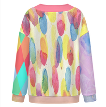 Cargar imagen en el visor de la galería, Cárdigan de manga larga con hombros caídos anchos para mujer LM561 personalizado con patrón foto texto (impresión de imágenes múltiples)