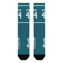 Cargar imagen en el visor de la galería, Calcetines deportivos largos para mujer / hombre con estampado all over personalizado con patrón foto texto