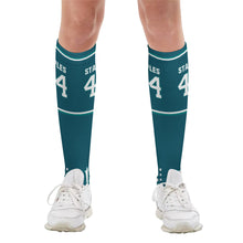 Cargar imagen en el visor de la galería, Calcetines deportivos largos para mujer / hombre con estampado all over personalizado con patrón foto texto