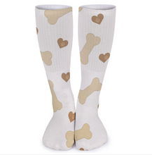 Cargar imagen en el visor de la galería, Calcetines largos transpirables para mujer / hombre personalizado con patrón foto texto (impresión de imágenes múltiples)