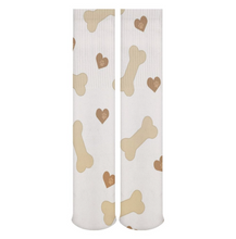 Cargar imagen en el visor de la galería, Calcetines largos transpirables para mujer / hombre personalizado con patrón foto texto (impresión de imágenes múltiples)