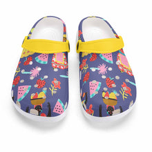 Cargar imagen en el visor de la galería, Zapatillas unisex con agujeros personalizado con patrón foto texto