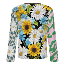 Cargar imagen en el visor de la galería, Camisa Henry para hombre A37L cuello redondo manga larga tapeta con botones personalizado con patrón foto texto (impresión de imágenes múltiples)