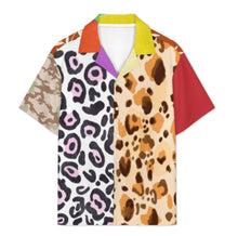 Cargar imagen en el visor de la galería, Camisa de manga corta para hombre NY personalizado con patrón foto texto (impresión de imágenes múltiples)