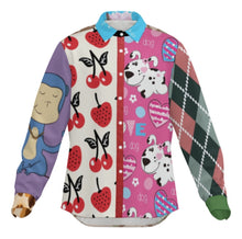 Cargar imagen en el visor de la galería, Camisa de manga larga para hombre MWXU105 personalizado con patrón foto texto (impresión de imágenes múltiples)