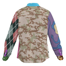 Cargar imagen en el visor de la galería, Camisa de manga larga para hombre MWXU105 personalizado con patrón foto texto (impresión de imágenes múltiples)