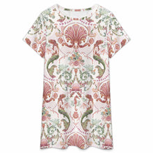 Cargar imagen en el visor de la galería, Camisón holgado de manga corta para mujer LM413 personalizado con patrón foto texto