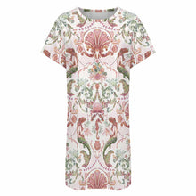 Cargar imagen en el visor de la galería, Camisón holgado de manga corta para mujer LM413 personalizado con patrón foto texto