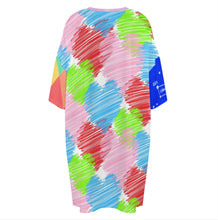 Cargar imagen en el visor de la galería, Camisón holgado de manga corta para mujer talla grande LM475 personalizado con patrón foto texto (impresión de imágenes múltiples)