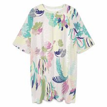 Cargar imagen en el visor de la galería, Camisón holgado de manga corta para mujer talla grande LM475 personalizado con patrón foto texto (impresión de imagen única)