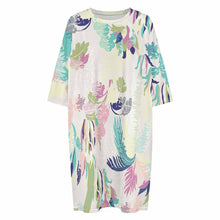 Cargar imagen en el visor de la galería, Camisón holgado de manga corta para mujer talla grande LM475 personalizado con patrón foto texto (impresión de imagen única)
