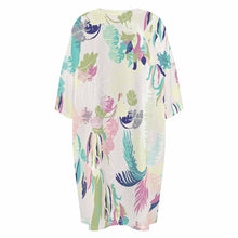 Cargar imagen en el visor de la galería, Camisón holgado de manga corta para mujer talla grande LM475 personalizado con patrón foto texto (impresión de imagen única)