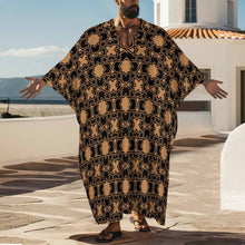 Cargar imagen en el visor de la galería, Camisón de hombre con cuello en V y mangas mariposa YKL01 personalizado con patrón foto texto (impresión de imagen única)