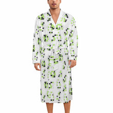 Cargar imagen en el visor de la galería, Camisón unisex de manga larga con cinturón LM127 personalizado con patrón foto texto (impresión de imagen única)