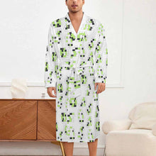 Cargar imagen en el visor de la galería, Camisón unisex de manga larga con cinturón LM127 personalizado con patrón foto texto (impresión de imagen única)