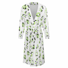 Cargar imagen en el visor de la galería, Camisón unisex de manga larga con cinturón LM127 personalizado con patrón foto texto (impresión de imagen única)